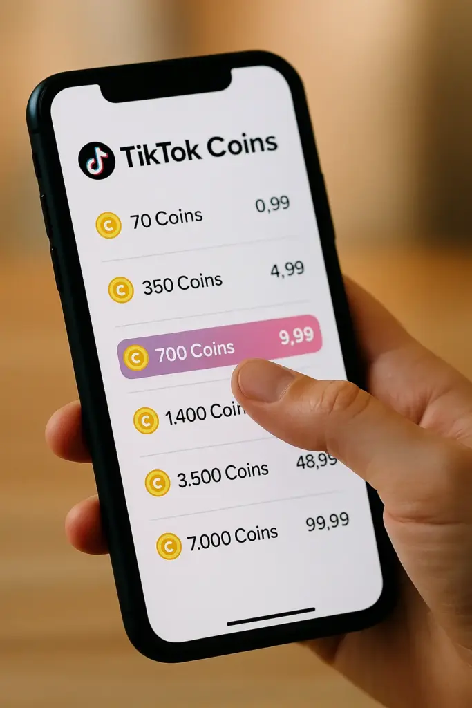 Tiktok Coins kaufen Anleitung